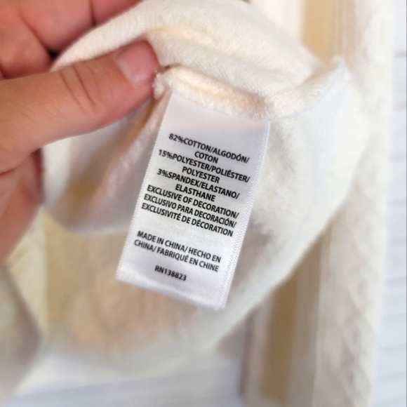 IDYLLWIND WADE LONG SLEEVE TEXTURED HENLEY SHIRT IN IVORY, SZ XS - Picture 12 of 16